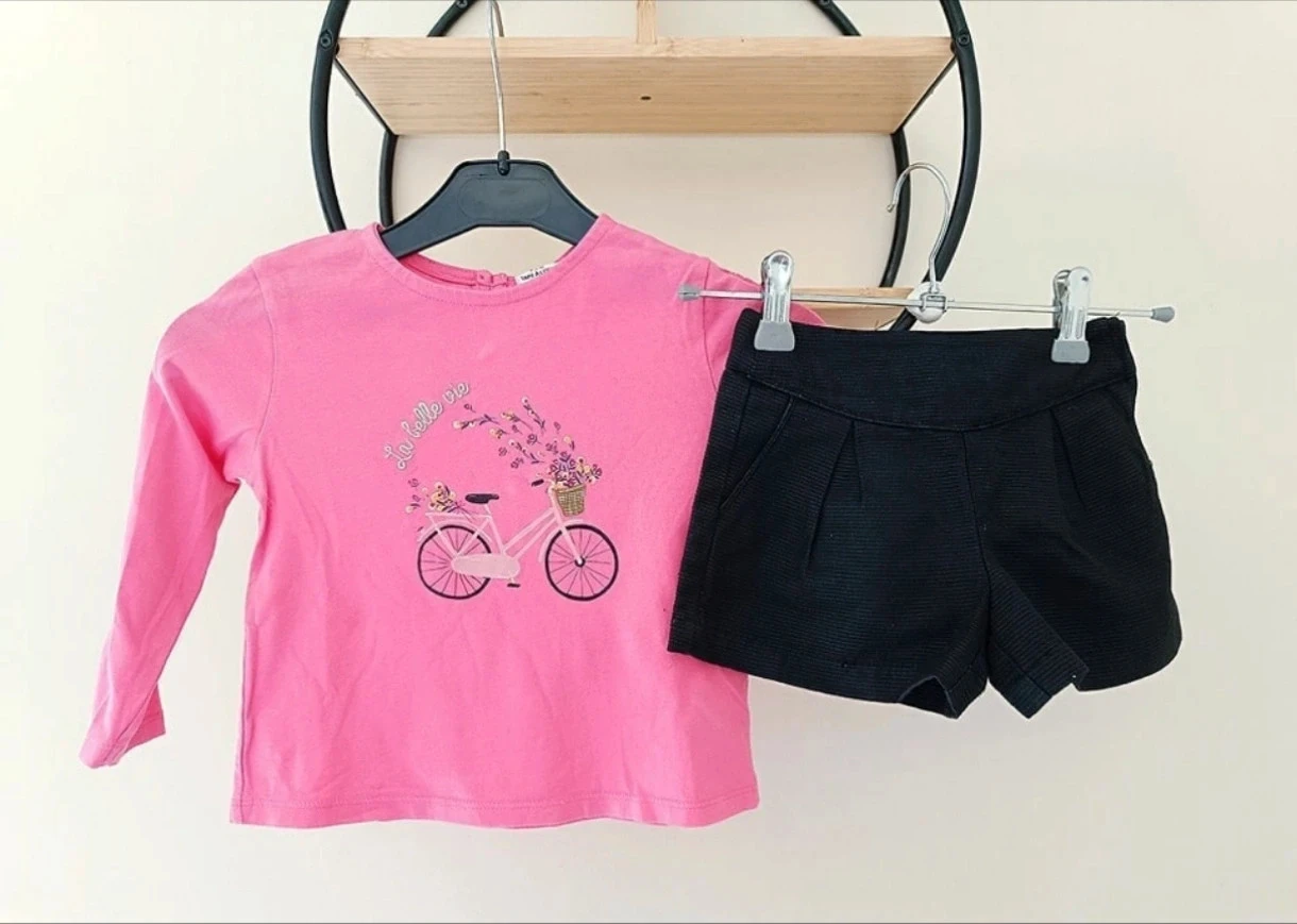 2 ans ensemble tape a l oeil teeshirt et short